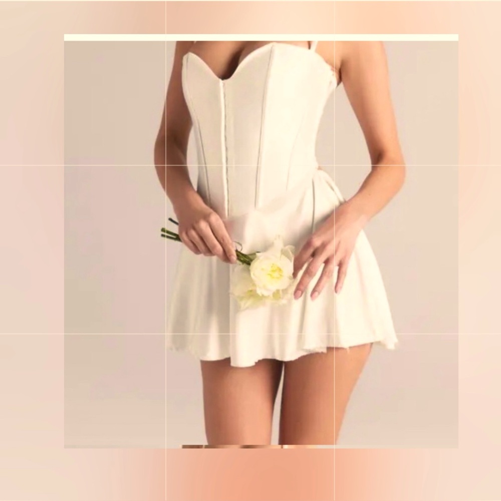 💝Rare! SKIMS WovenShine CorsetMini | Ivory | XS | NWT🔥